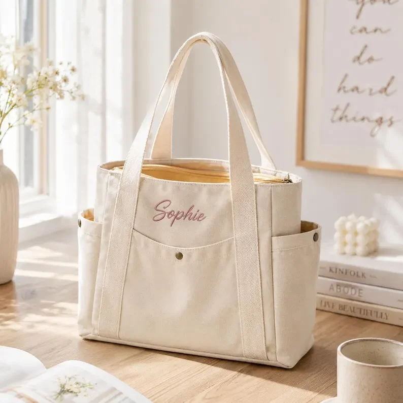 Custom canvas tote bag