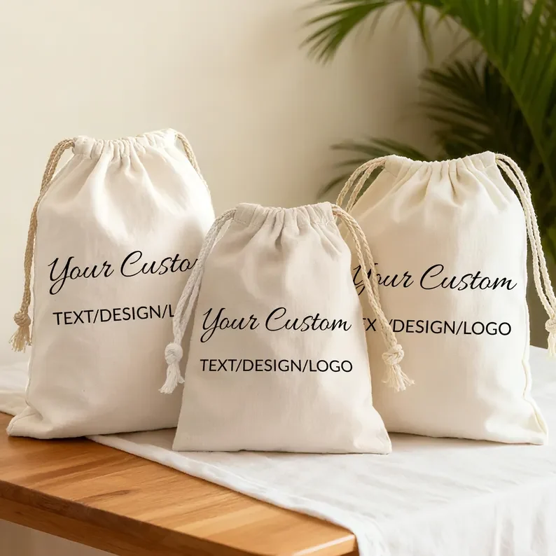 Custom Cotton Drawstring Bags